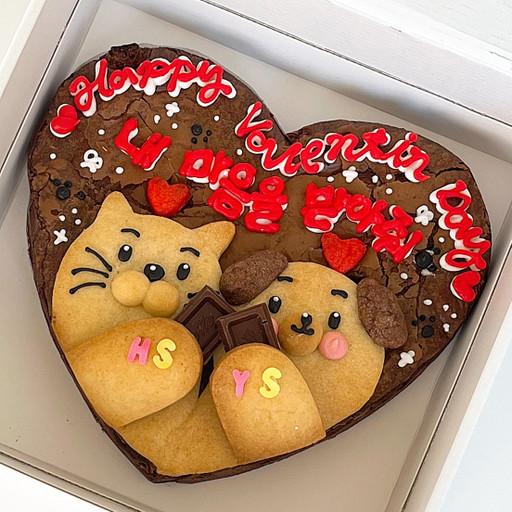 (무배🚚) 사랑스러운 "레터링" 하트 브라우니💝❤️ [원산지:작품정보참조]