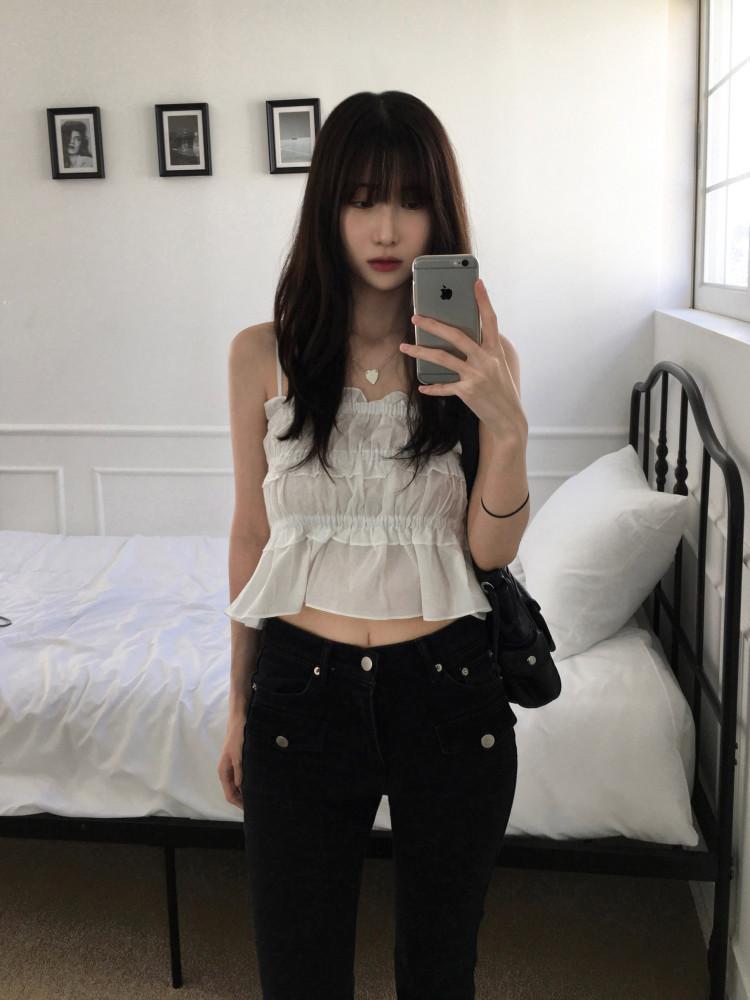 뮤즈 프릴 뷔스티에 (2color)