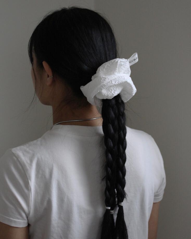 wave scrunchie #3 (WH) 스크런치
