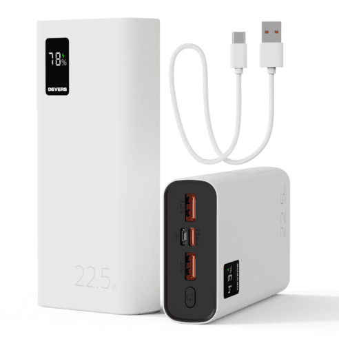 디버스 타이니타이탄 대용량 22.5W 20000mAh 멀티단자 고속충전 QC3.0 PD3.0 잔량표시 보조배터리 - 보조배터리 | 쿠팡