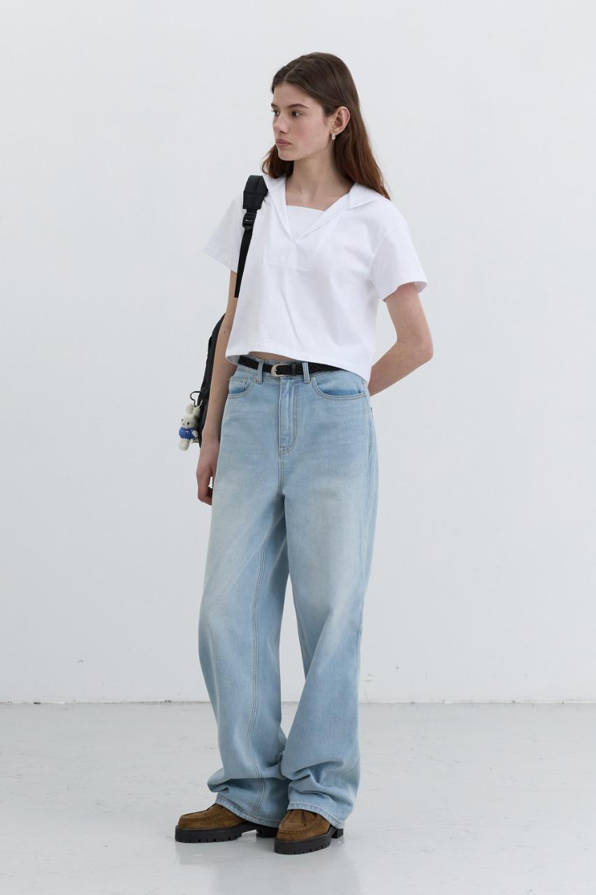 WIDE LOOSE JEANS LIGHT BLUE