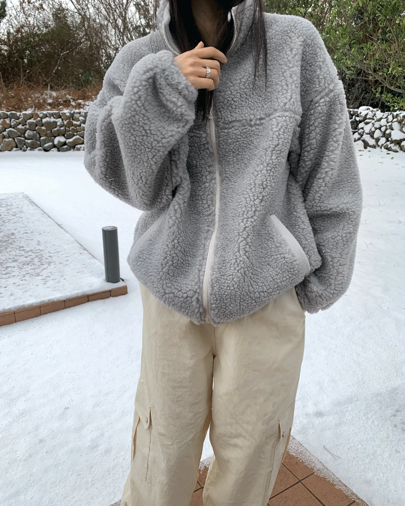 그루밍 플리스 집업