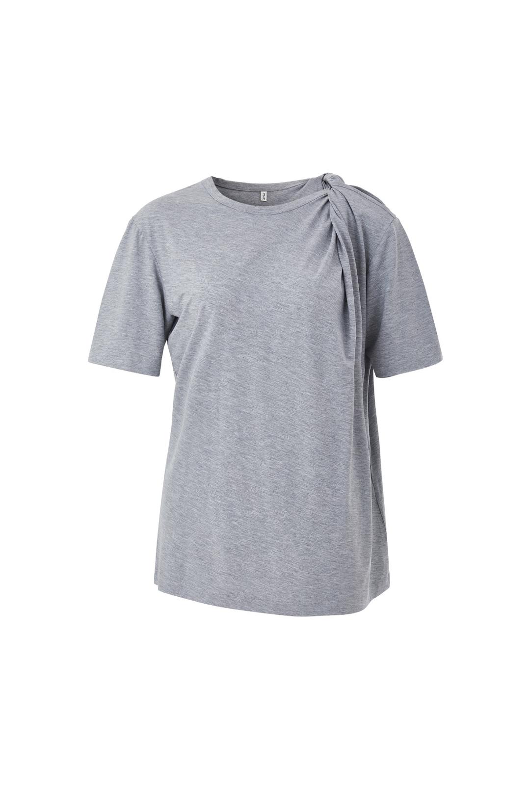 TWIST DRAPE TOP (GREY)