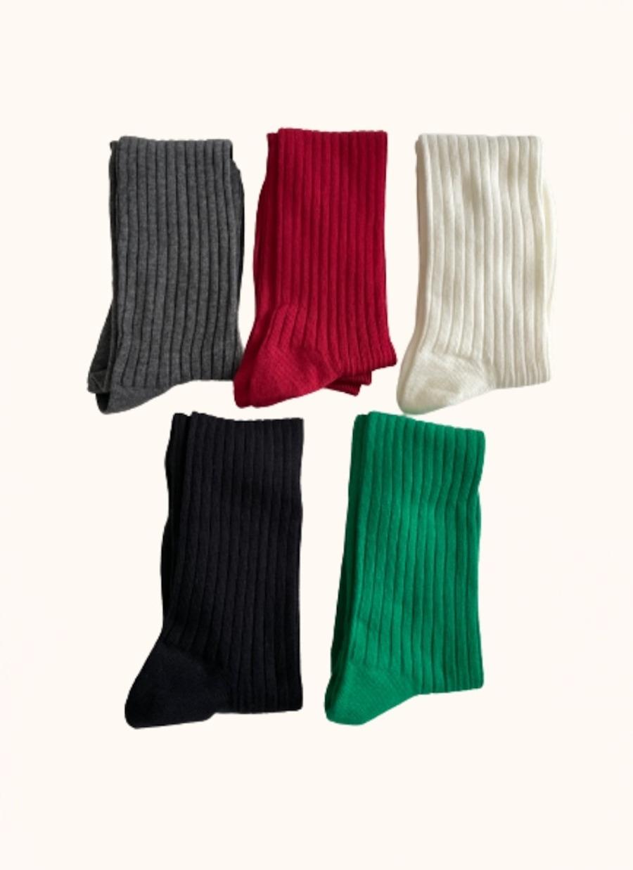 Pippi rainbow socks 삐삐 골지 양말