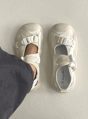 마리공주 트링 가벼운 매쉬 벨티드 스트랩 스니커즈 샌들 (3cm)