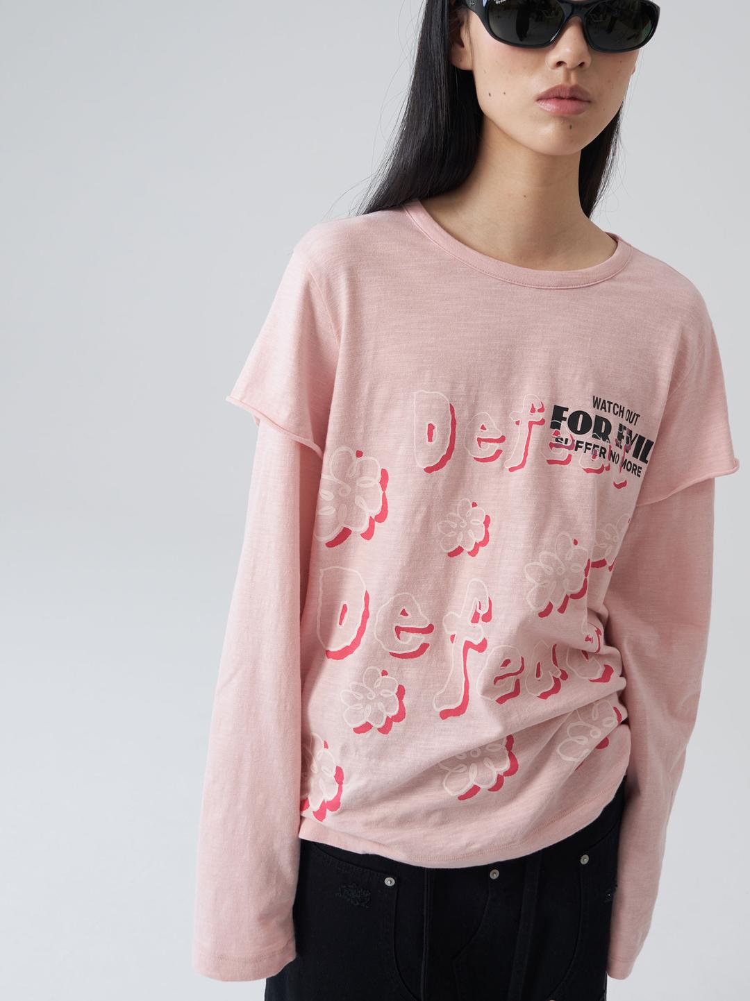 Double Sleeve Tee_Pink