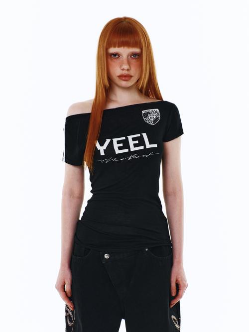YEEL RACING ASYMMETRIC T-SHIRT BLACK