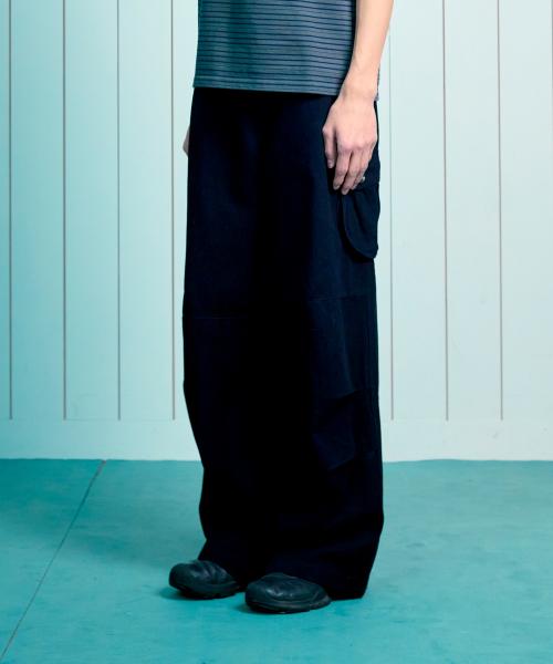 TCM pleated cargo pants (black)