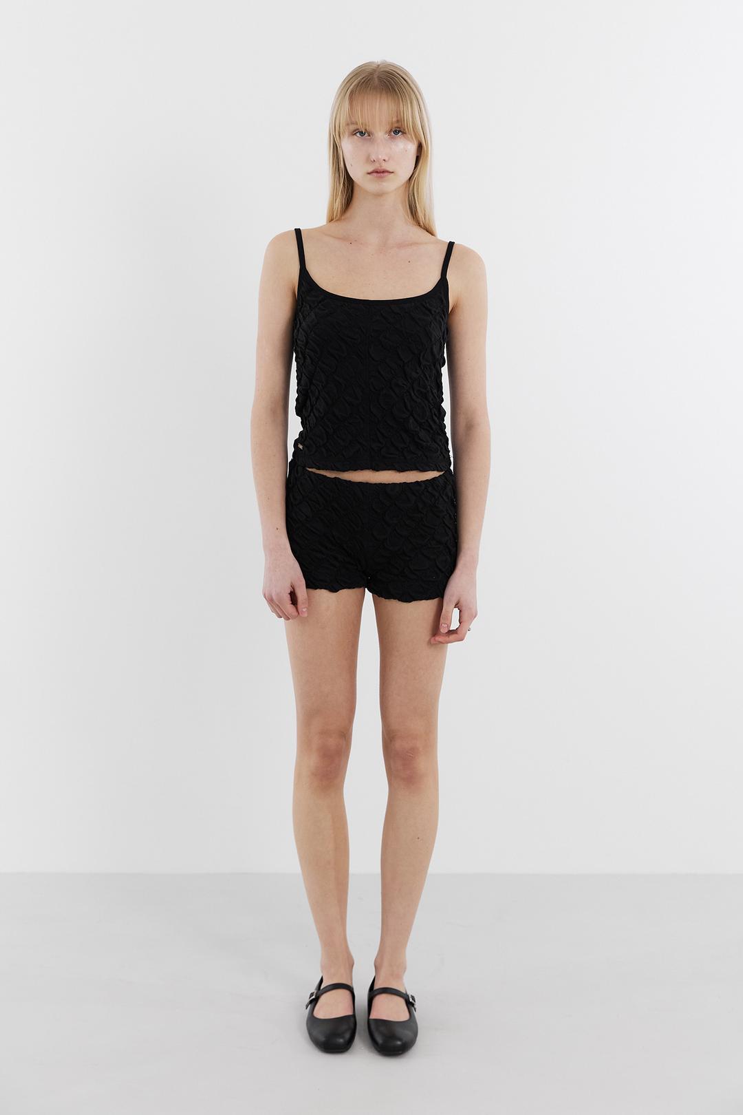 BUBBLE SHORT PANTS / BLACK