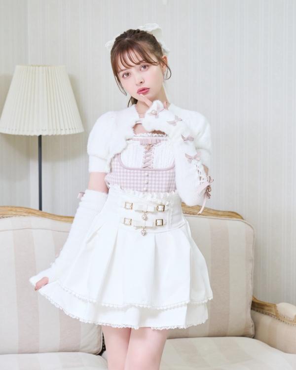 ボレロライクアームウォーマー付ニット