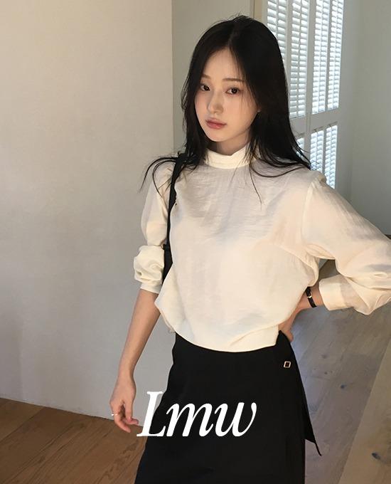 [🔴라이브][하객룩][무료배송][l.m.w] 버튼 투웨이 셔츠 블라우스 (bl)