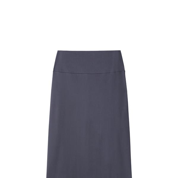 Straight Long Skirt - navy