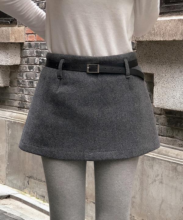 [MADE][자체제작][울80][겨울][속바지안감] 루핀드 클래식 로우 미니스커트 (2color)