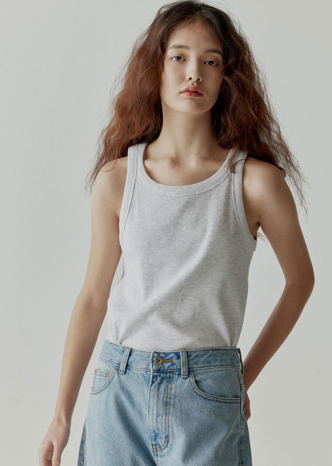 Cotton Sleeveless_Light Melange