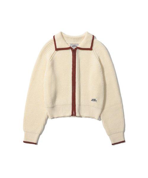 OI STUDIO KNIT ZIPUP [CREAM]