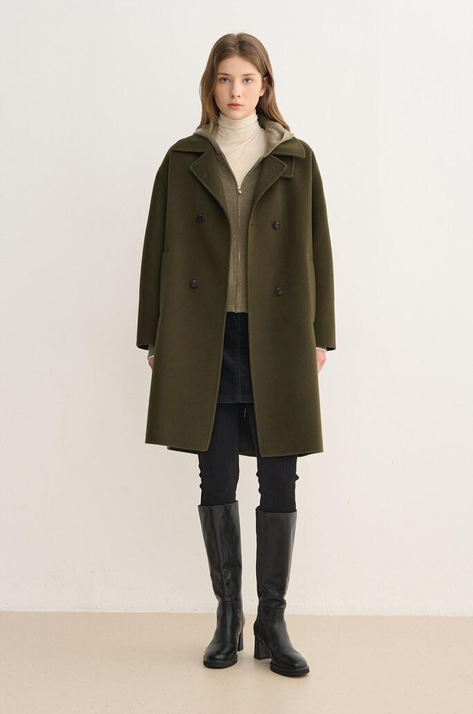 [SJSJ] 캐시미어 블렌드 핸드메이드 더블 코트