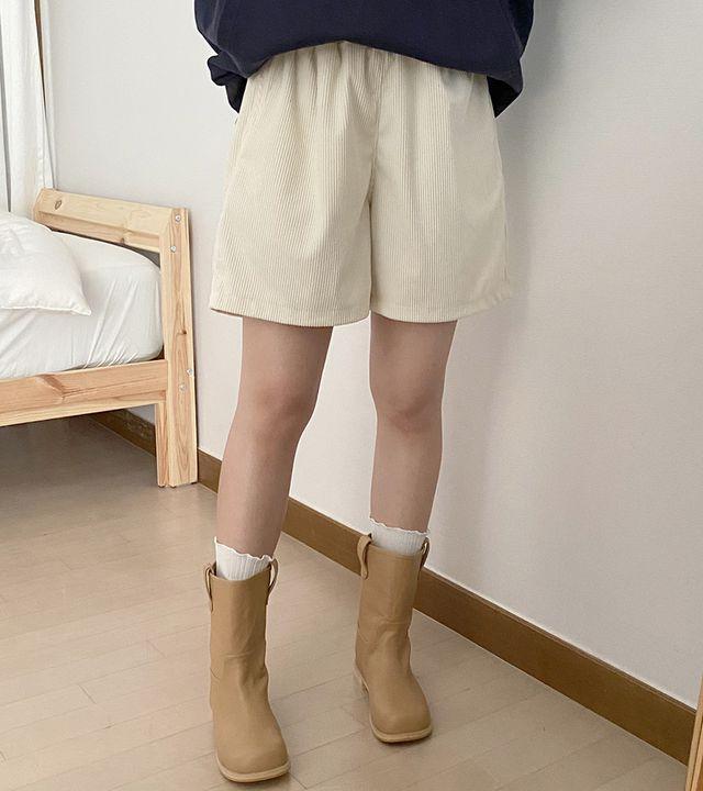 인디 코듀로이 골덴 밴딩 루즈핏 숏팬츠 반바지 / 5 colors_친구옷장