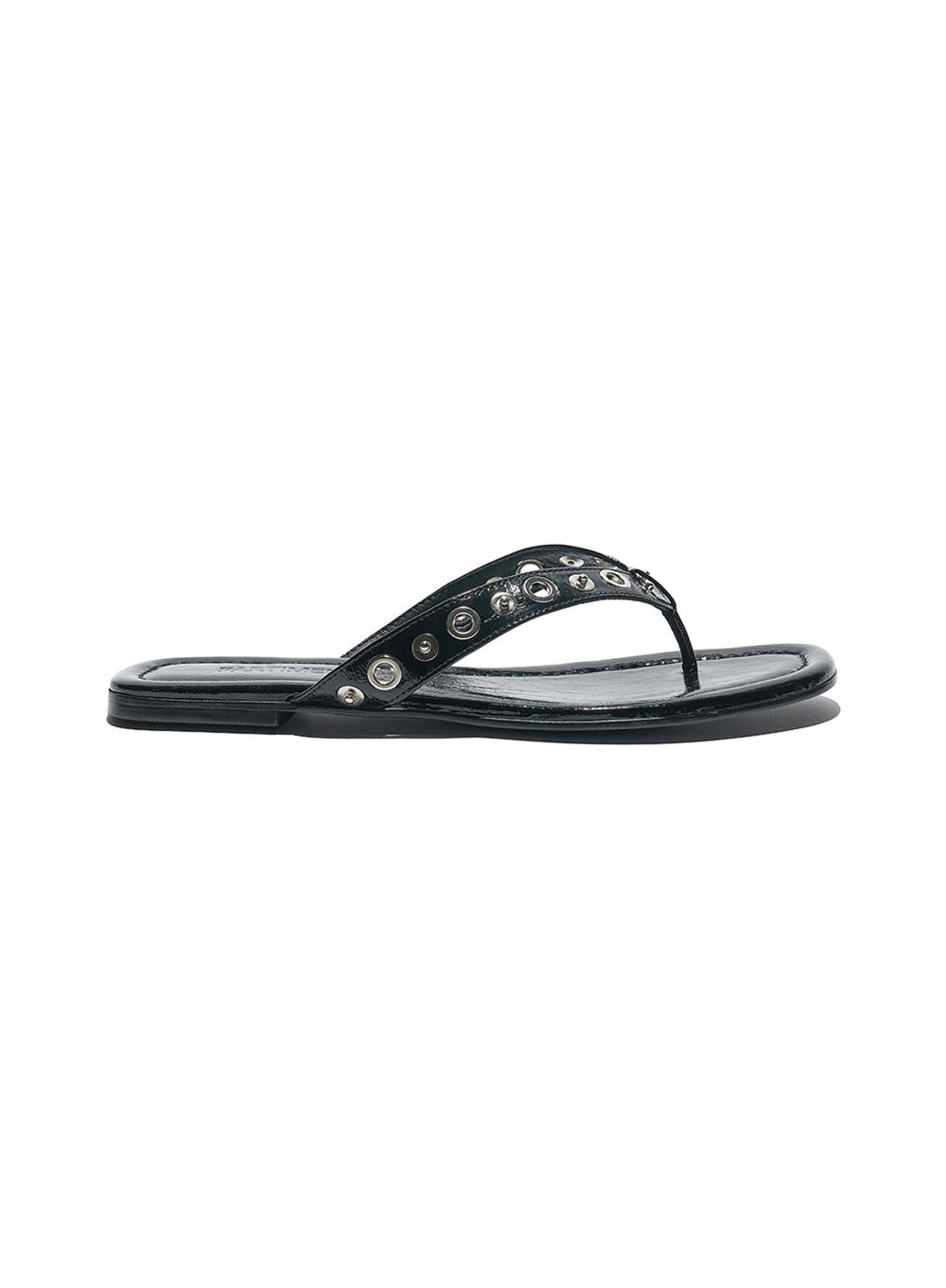 [WOMEN] STUD POINTED FILP-FLOPS_BLACK