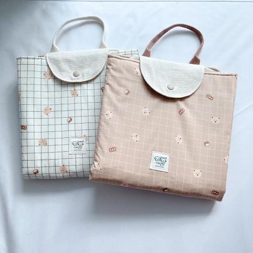 개달당 베어 체크 생활방수 강아지 산책매트