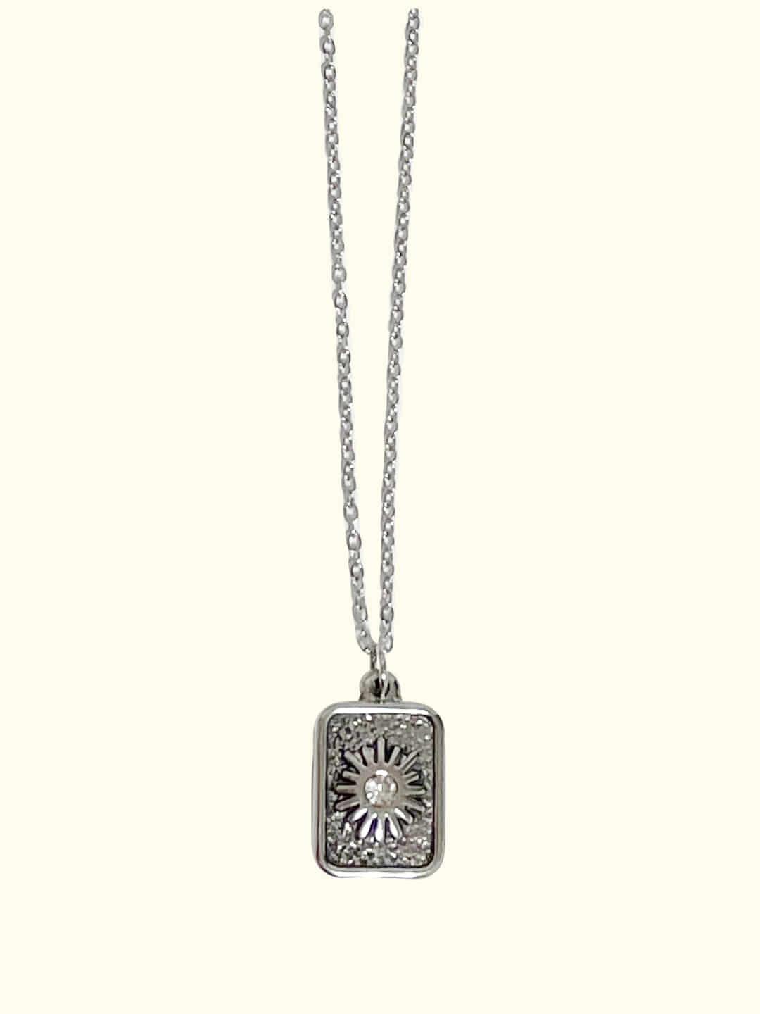 square sun necklace