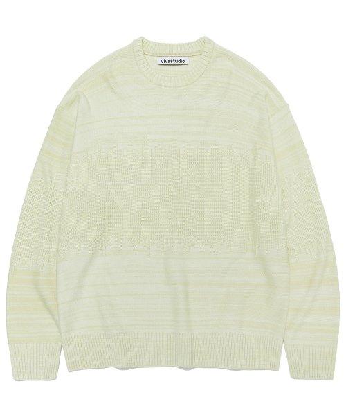DISTORTION ROUND KNIT [LIGHT GREEN]