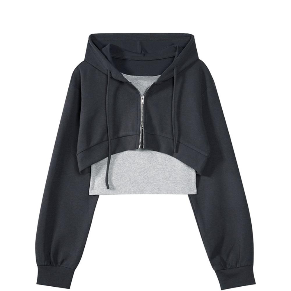 숏 후드 집업 나시 세트