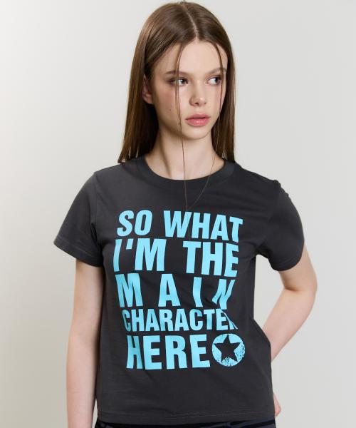SM MAIN CHARACTER TEE(CHARCOAL)
