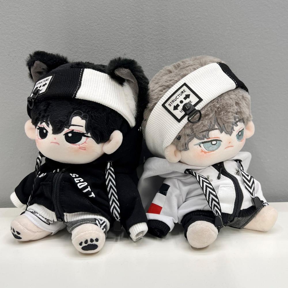 15cm인형옷 20cm 흑백 스파이수트 아이돌인형옷 무속성 봉제 의상