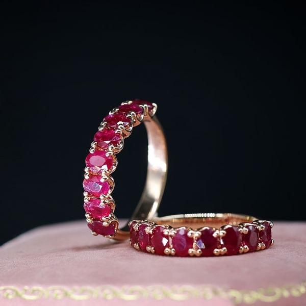 [ only two ] 천연 루비 이터너티링 14k ( sale 04.26 )