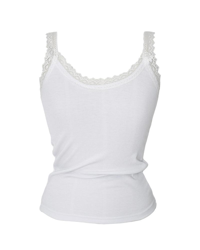 lace ribbed sleeveless