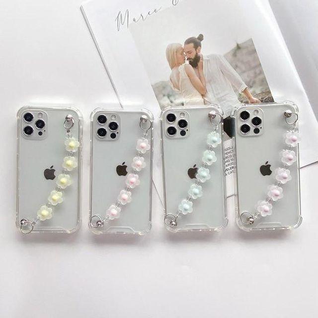 [갤럭시A]Linkvu 피오니 핸드스트랩 투명 범퍼케이스 A52 A42 A32 퀀텀2 A71 A51 A31 A21s A10e A50 A80