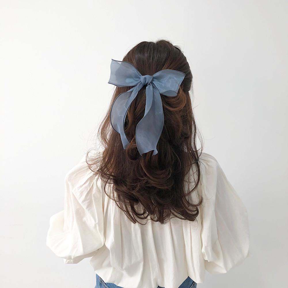 썸머 초이스 오간자 왕리본핀 헤어핀 골프