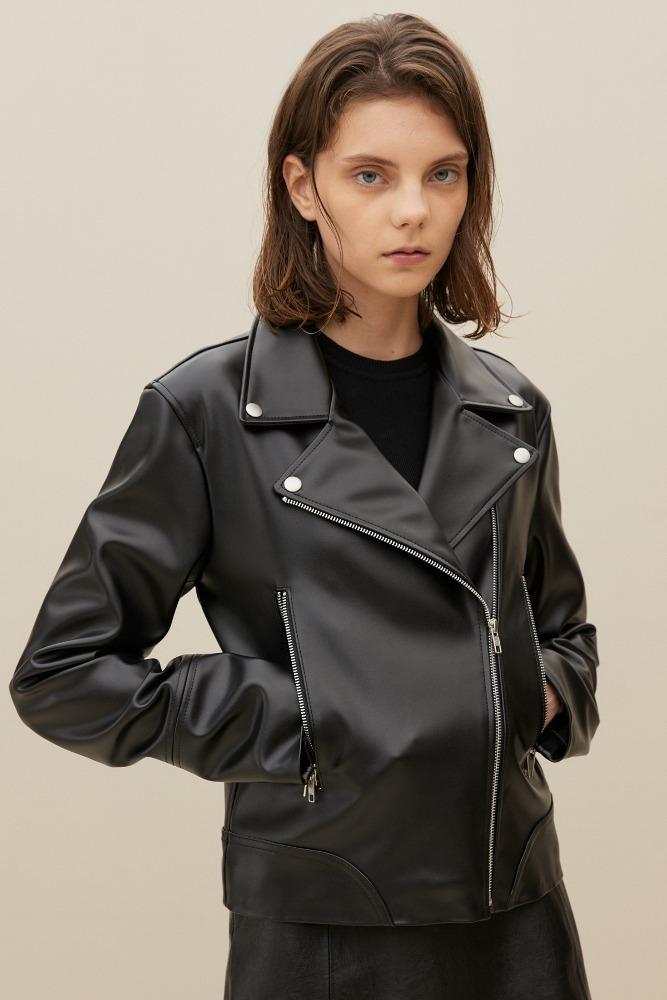 폭스 미니멀 라이더 자켓 우먼 (블랙)