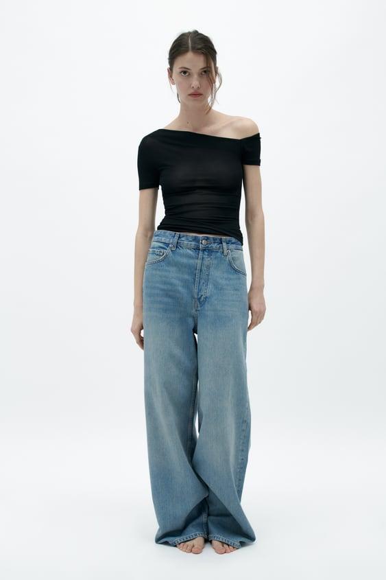 언밸런스 타이트핏 티셔츠