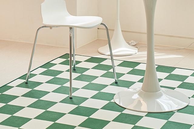 빅앤하프 체커보드 워셔블 러그 카페트 2종 5size