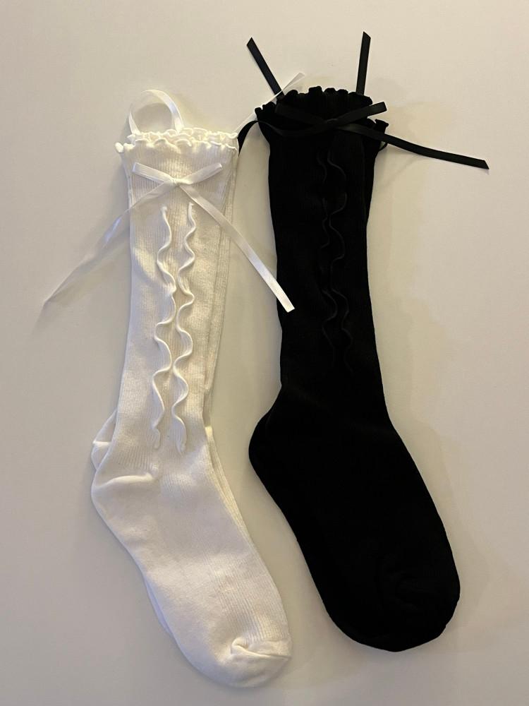 [가넷] 발레코어 리본 삭스 (2color)