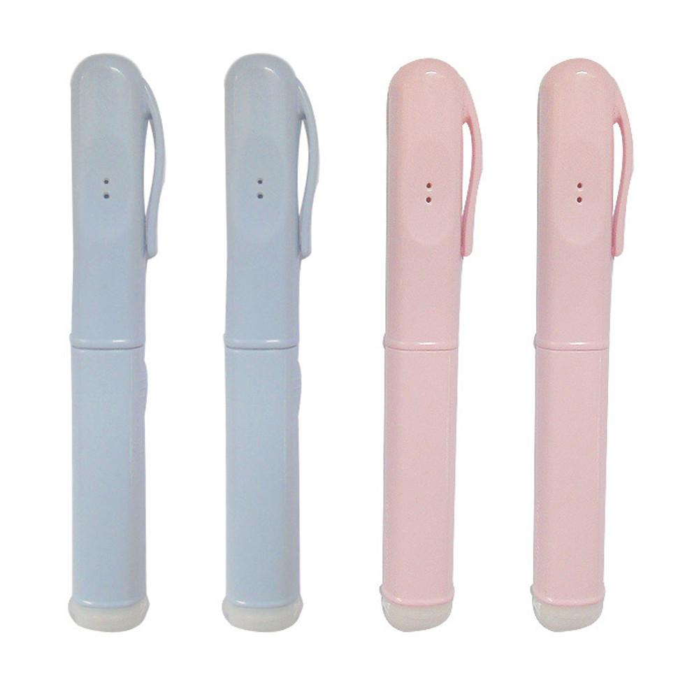 휴대용 기내용 칫솔 4P세트(칫솔+치약보관함+물컵 올인원)