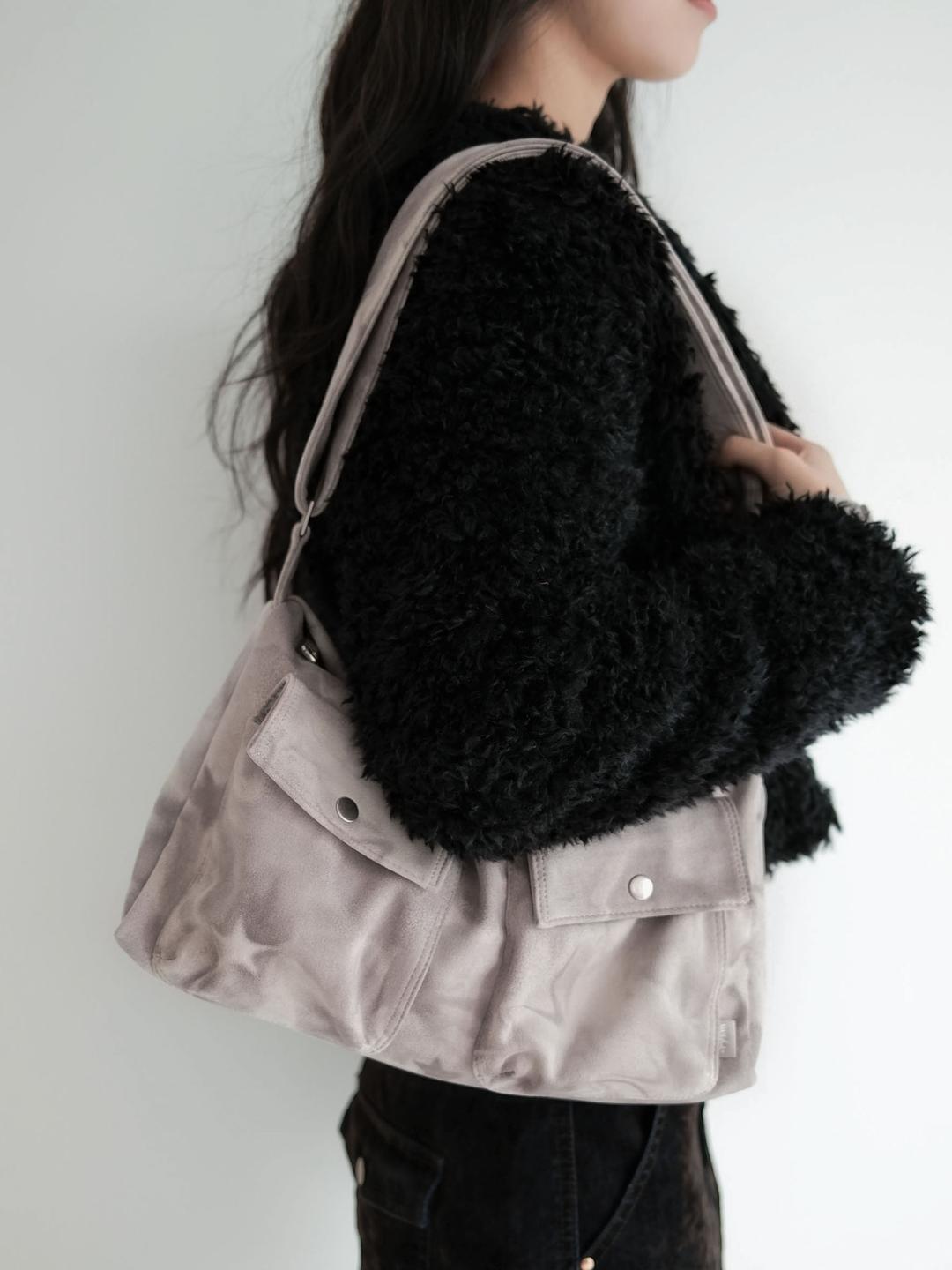 Starry suede bag - Mocha