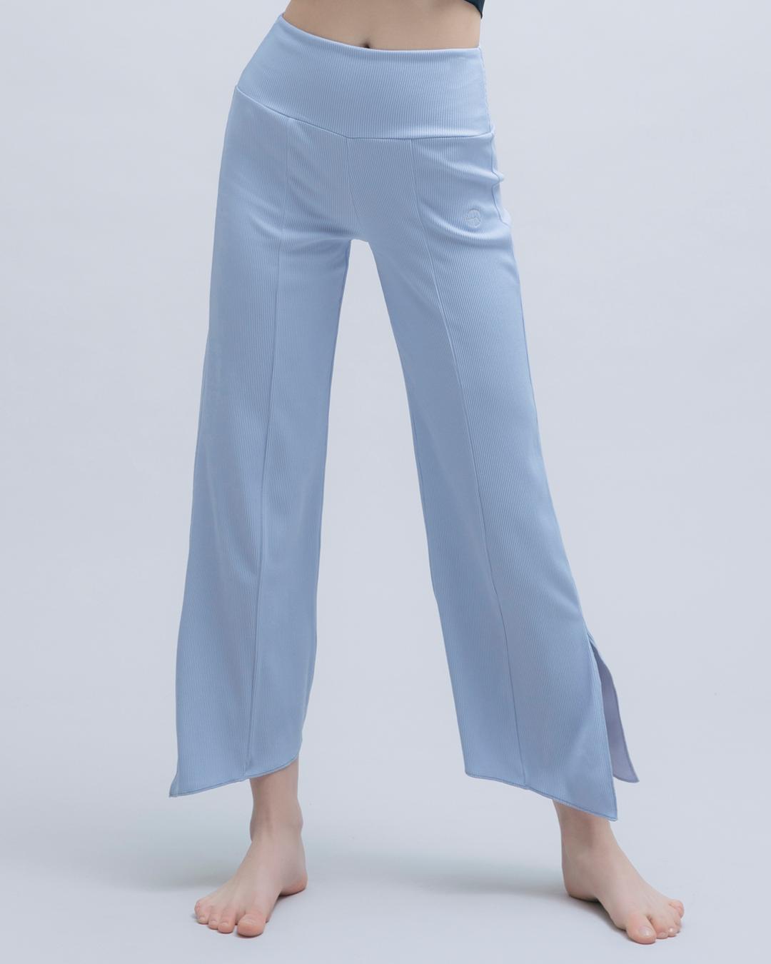 배럴핏 골지 슬릿 요가 팬츠