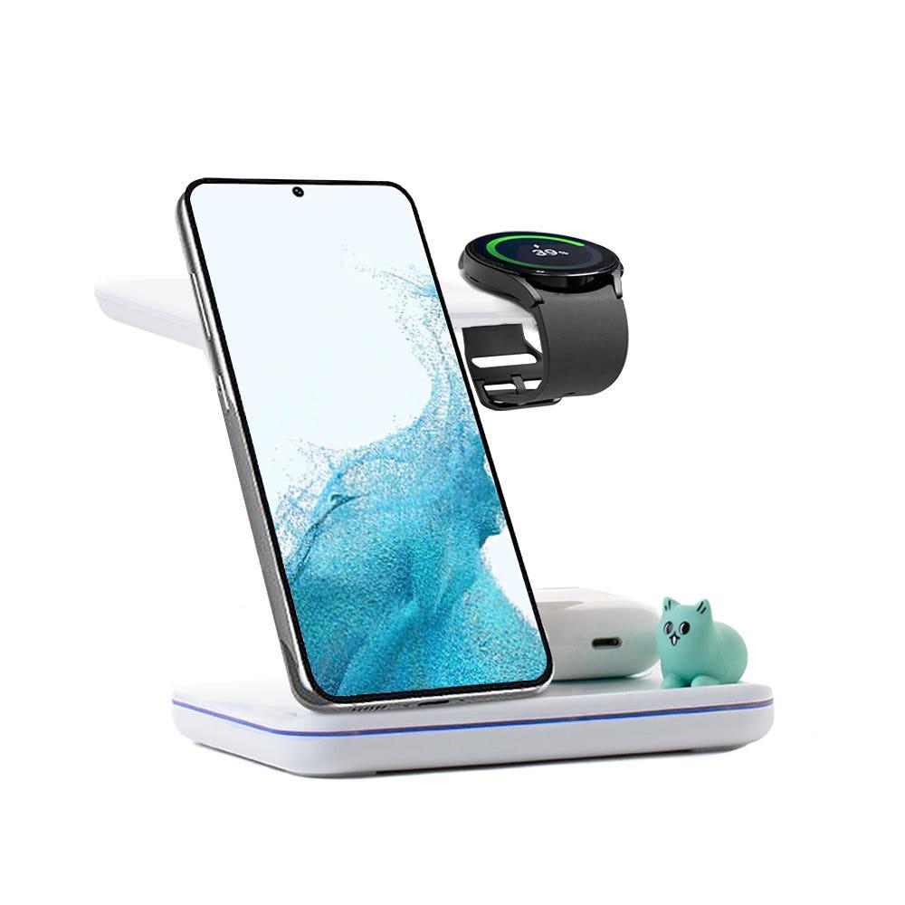 라온 3in1 고속 무선충전기 갤럭시워치7  갤럭시S 폴드 z플립 버즈