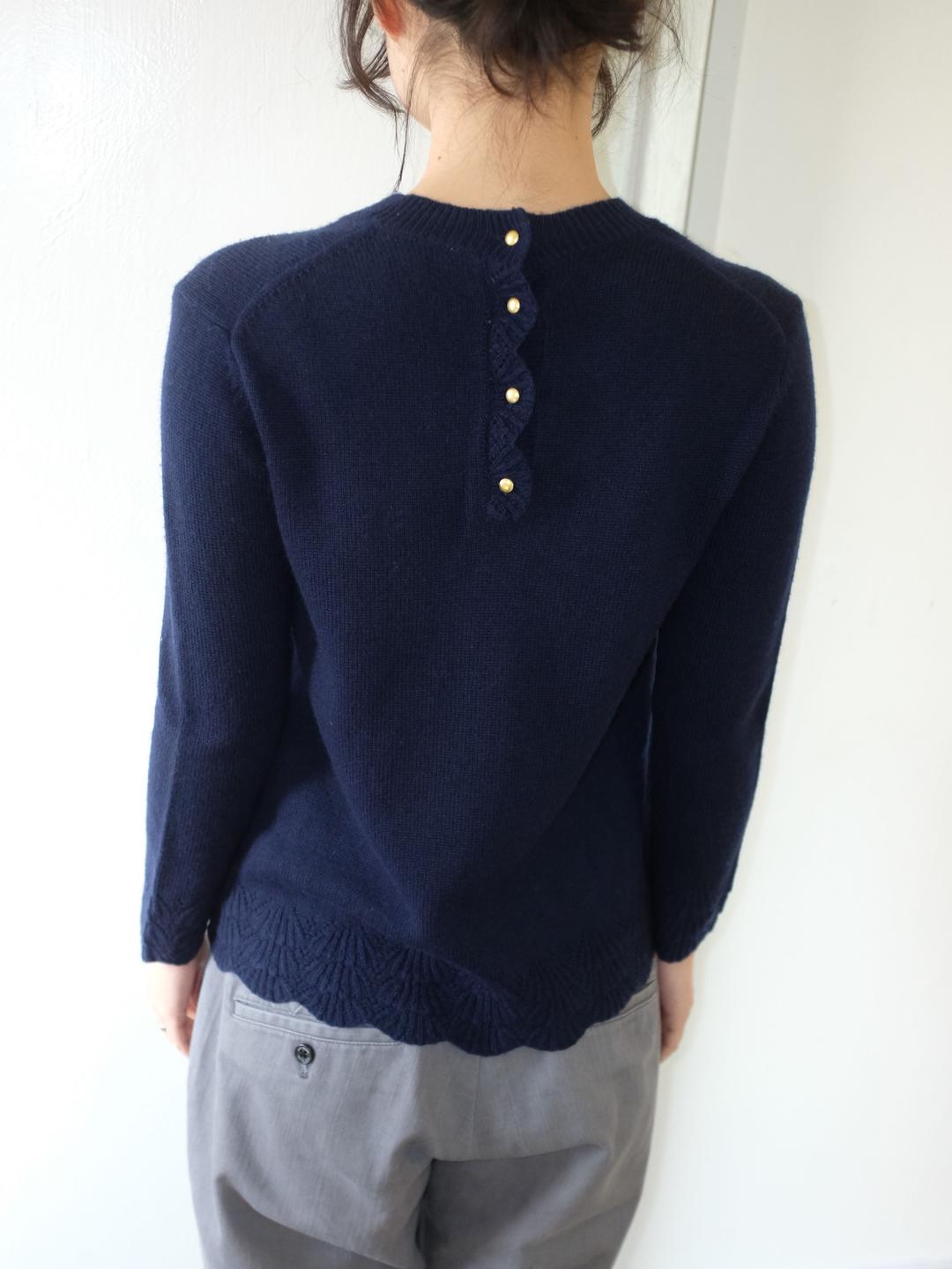 VANESSA BRUNO navy wool knit