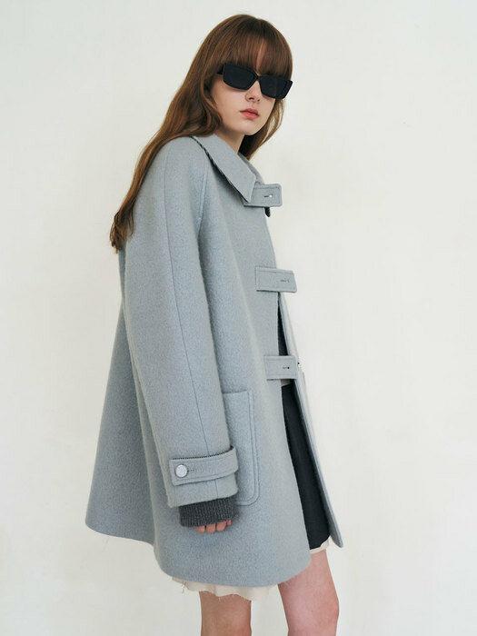 [단독]23 Fall_ Antique Blue Boucle Half Coat