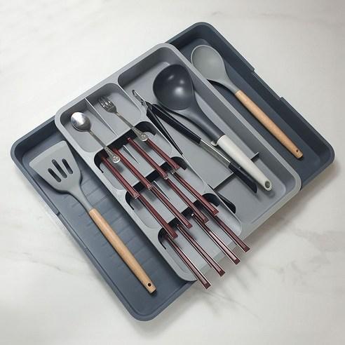 벨리안 크기조절 서랍용 수저정리함