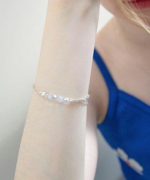 Vicky DB 스와로브스키 크리스탈 은 팔찌