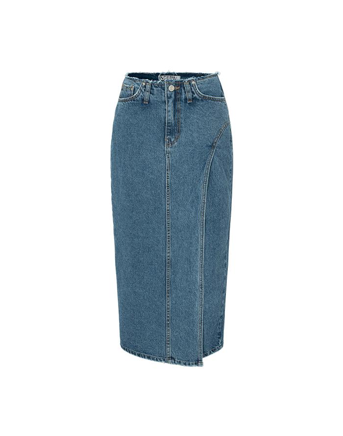 DENIM SKIRT-PANTS