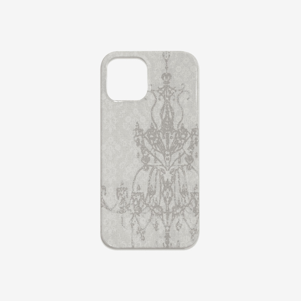 lace white glossy hard phone case