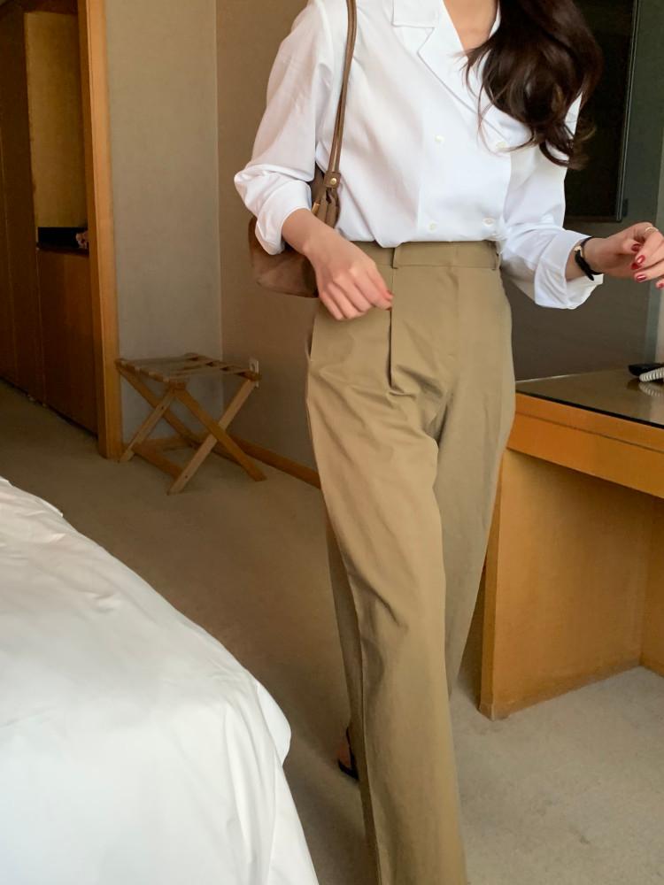 [클마로] 데이 핀턱 와이드 코튼 팬츠 (입고지연)