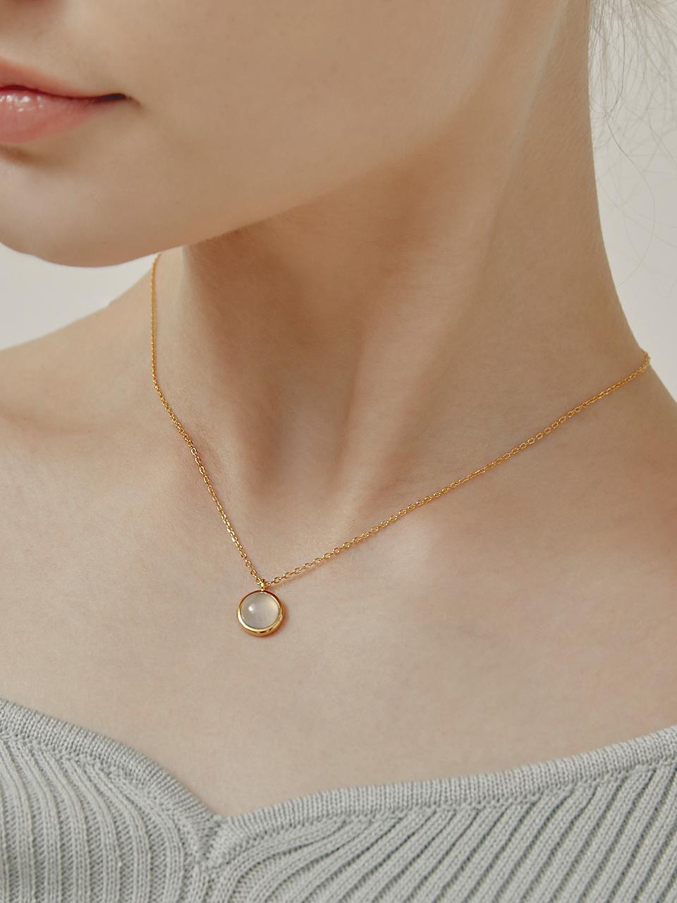 [2/28 순차발송][태연 착용]moonstone necklace