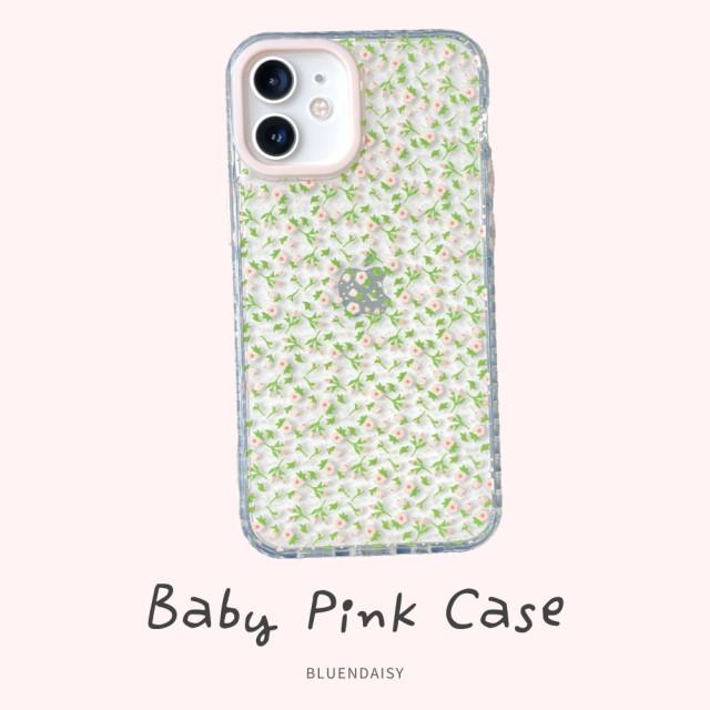 베이비 핑크 아이폰 케이스 잔꽃 플라워 tpu 폰케이스