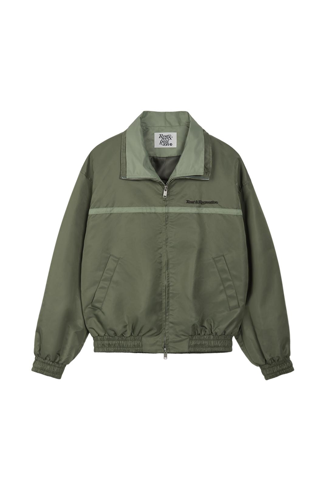 LAYERED NYLON JACKET - KHAKI